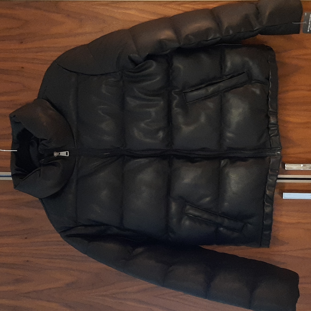 Faux Leather Puffer
